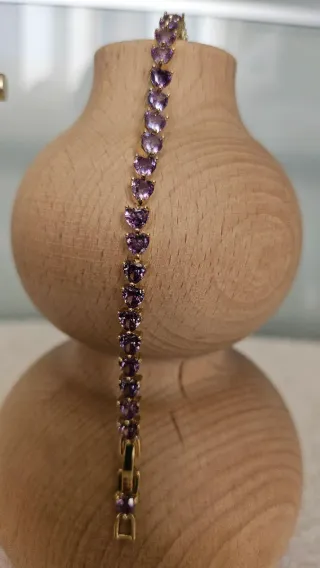 Conjunto Pendientes y Pulsera Corazón Oro 14k