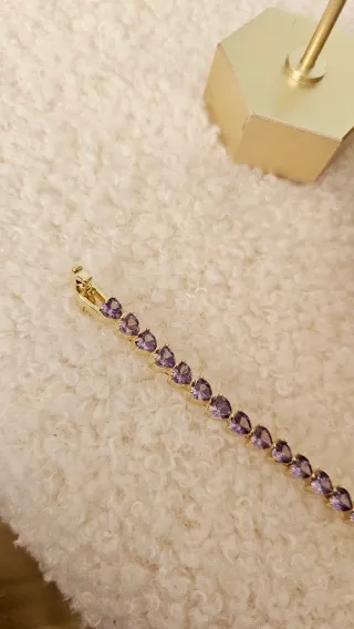 Conjunto Pendientes y Pulsera Corazón Oro 14k