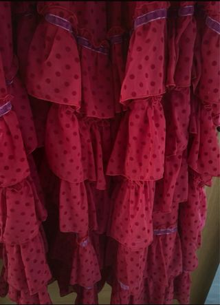 Vestido Flamenca Niña Rojo