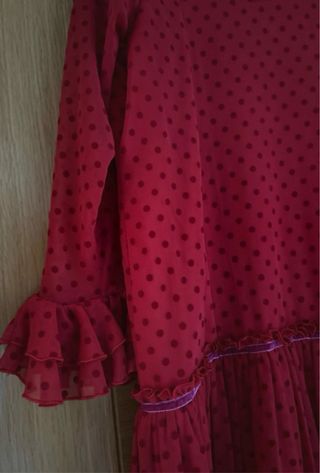Vestido Flamenca Niña Rojo