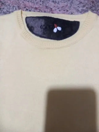 Pullover uomo giallo con toppe