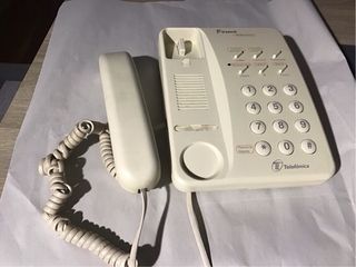 Teléfono fijo beige