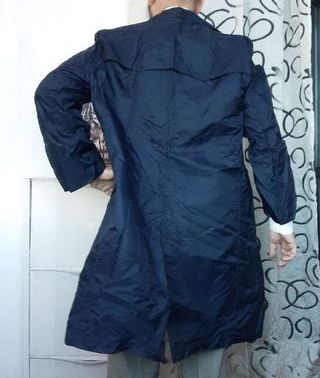 Soprabito Trench Vintage Serge Blu Navy '80 50 L