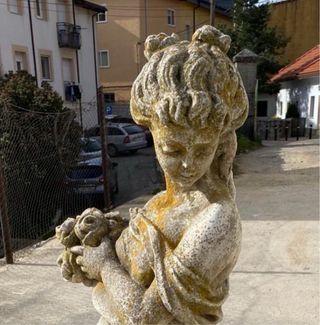 Antigua Estatua Jardín Art Nouveau