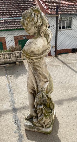 Antigua Estatua Jardín Art Nouveau