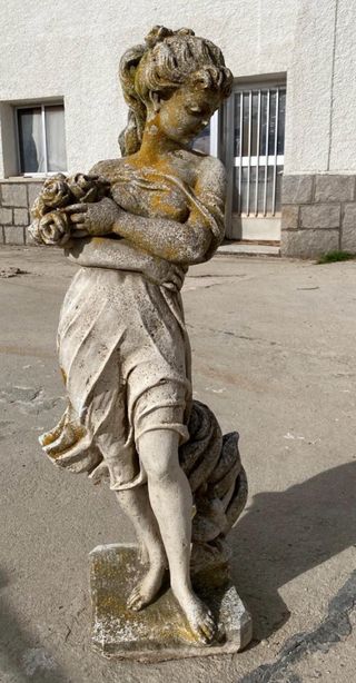 Antigua Estatua Jardín Art Nouveau