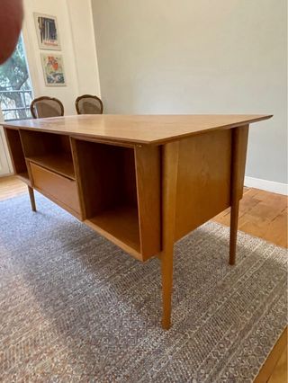 Mesa escritorio de madera roble macizo