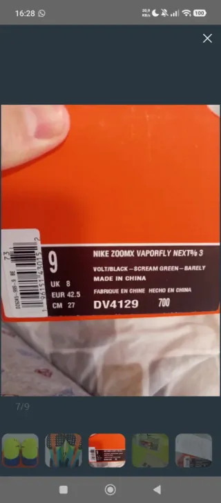 Nike Zoomx Vaporfly Next 3 Talla 35.5 37.5 42'5