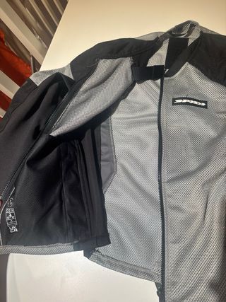 Chaqueta Moto Verano Malla Negra Gris