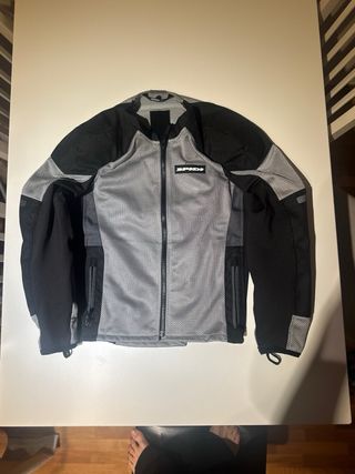 Chaqueta Moto Verano Malla Negra Gris