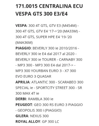 Centralina Polini per Vespa 300