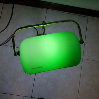 Lampada Banchiere Verde Ottone