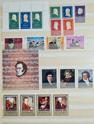 Sellos Compositores Musicales (206 uds.)