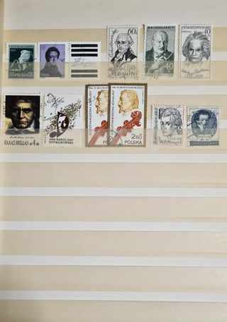 Sellos Compositores Musicales (206 uds.)