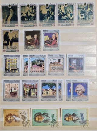 Sellos Compositores Musicales (206 uds.)