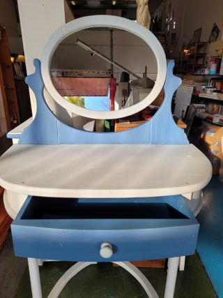 TOCADOR VINTAGE RESTAURADO Estilo Shabby Chic Blan