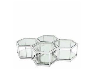 Set 4 mesas hexagonales Eichholtz