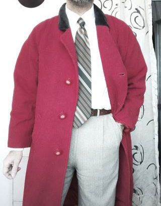 Cappotto Lana Vintage Marin Donna rosso/nero L