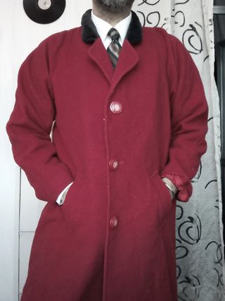 Cappotto Lana Vintage Marin Donna rosso/nero L