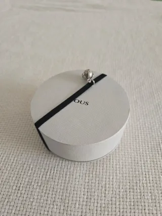 Pulsera Tous Cuero Trenzado Marrón y Plata