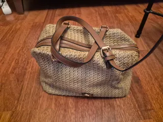 Bolso Parfois tejido marrón y beige