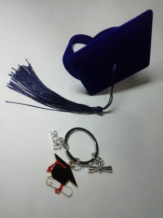 Nuevo conjunto Joyero azul + llavero graduación