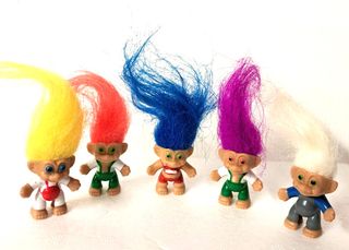 Lotto 5 Troll Vintage Anni '80 da Collezione