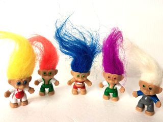 Lotto 5 Troll Vintage Anni '80 da Collezione
