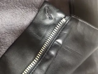 Falda Polipiel Negra H&M Talla M