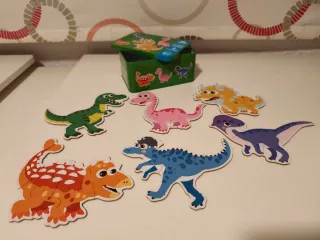 Juego de 6 Puzzles de Dinosaurios