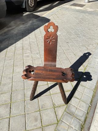 Pareja Sillas Rústicas Madera