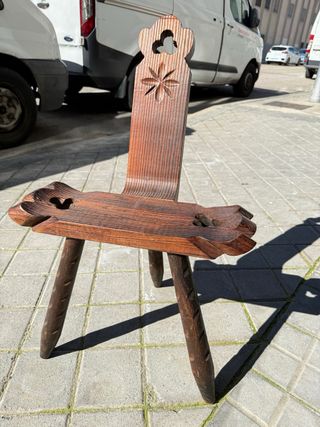 Pareja Sillas Rústicas Madera