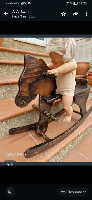 Caballito de madera vintage