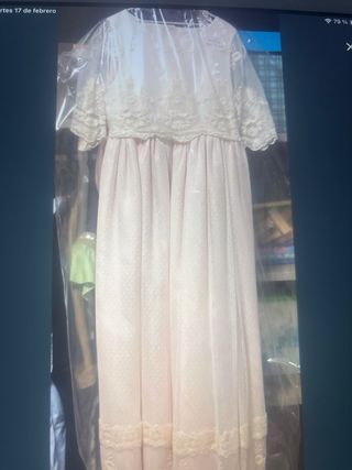 Vestido de Comunión Blanco y Rosa