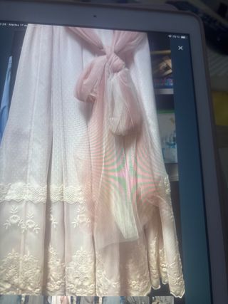 Vestido de Comunión Blanco y Rosa