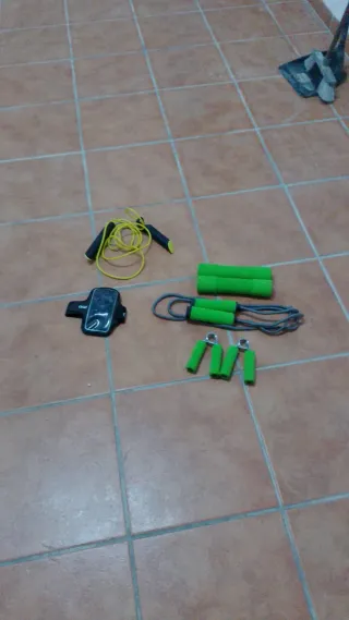 Lote fitness casa cuerdas + agarres