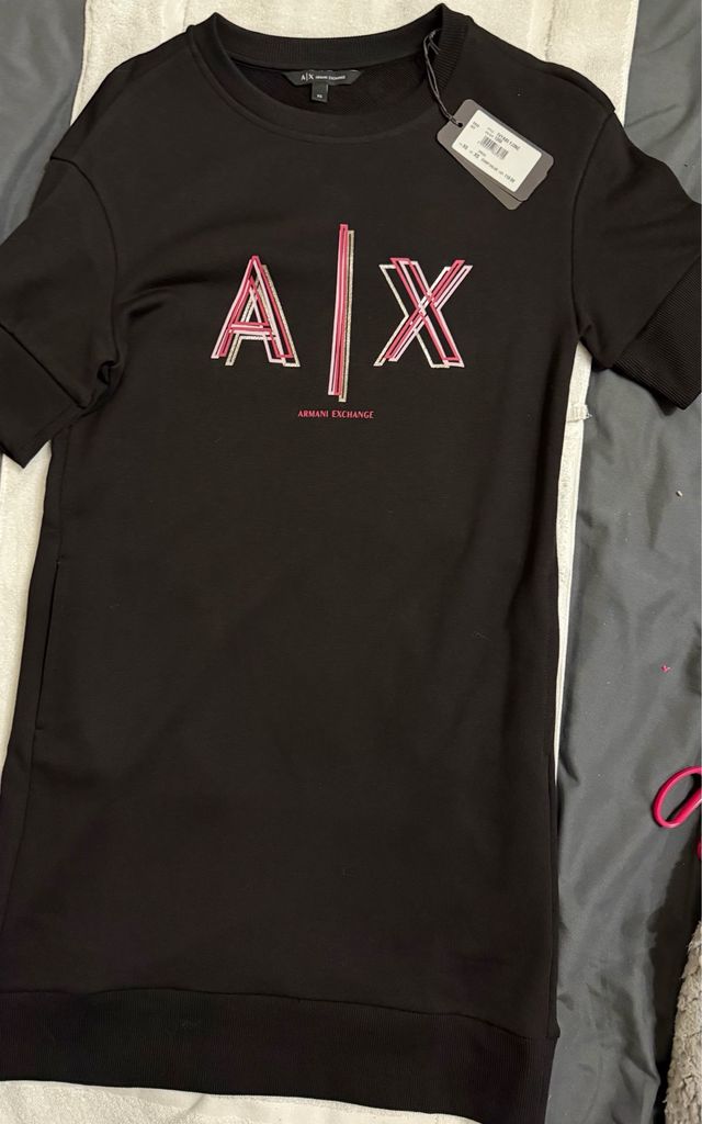 Vestido Armani Exchange AX Negro Rosa Talla M