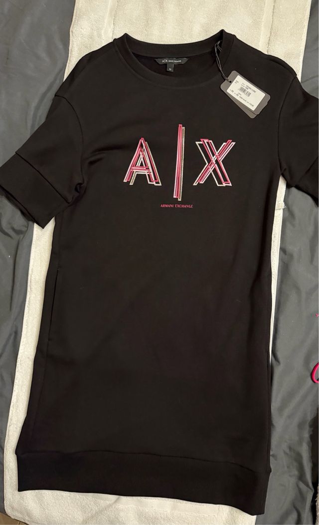 Vestido Armani Exchange AX Negro Rosa Talla M