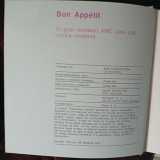 LIBRO BON APPETIT - GRAN RECETARIO AMC