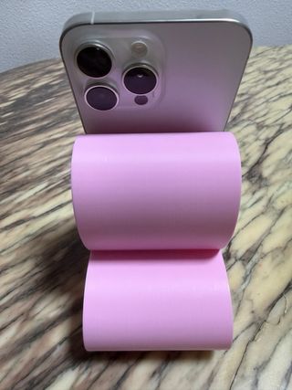 Soporte móvil corazón rosa