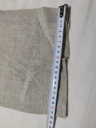 Pantalón de lino hombre beige