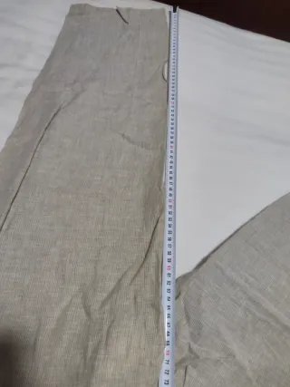 Pantalón de lino hombre beige