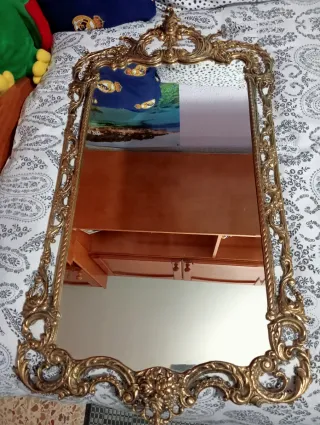 Espejo antiguo bronce barroco