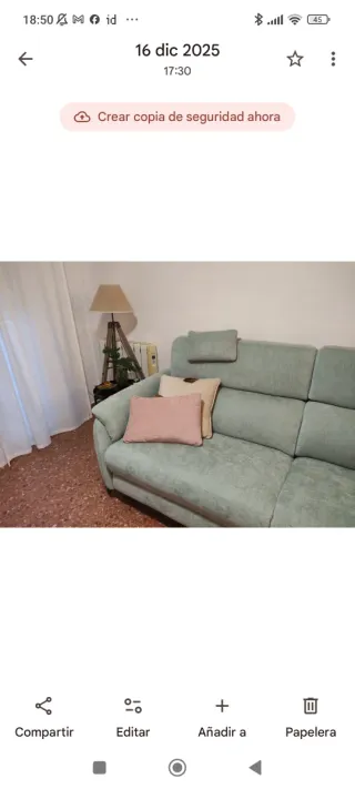 Sofá relax 2 motores tela