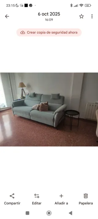 Sofá relax 2 motores tela