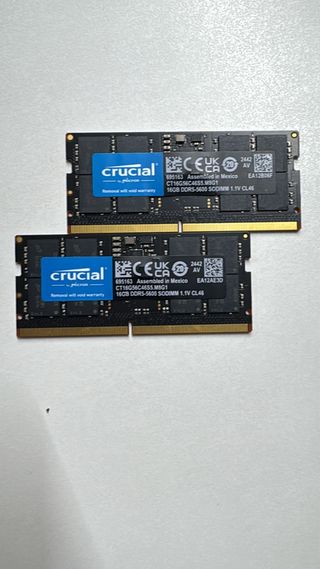 2x Crucial 16GB DDR5-5600 SODIMM RAM