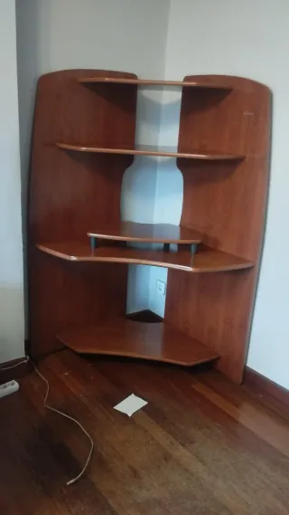 Mobile ufficio angolare in legno massello