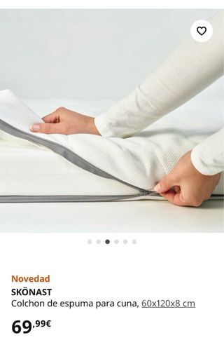 Cuna + colchón + chichonera + protector colchón