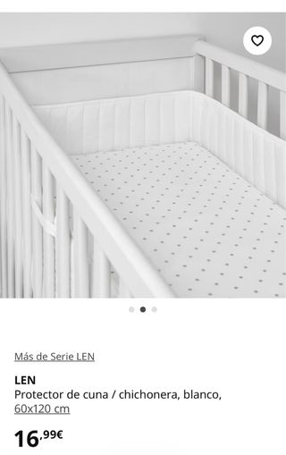 Cuna + colchón + chichonera + protector colchón