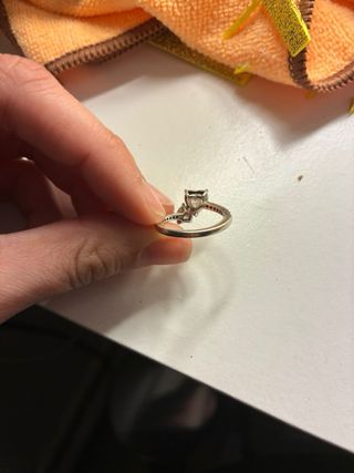 Anillo Pandora Corazón Doble Plata